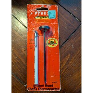 Pyrex Instant Read Chefs Meat Thermometer With Carrying Case Shatter-Resistant L